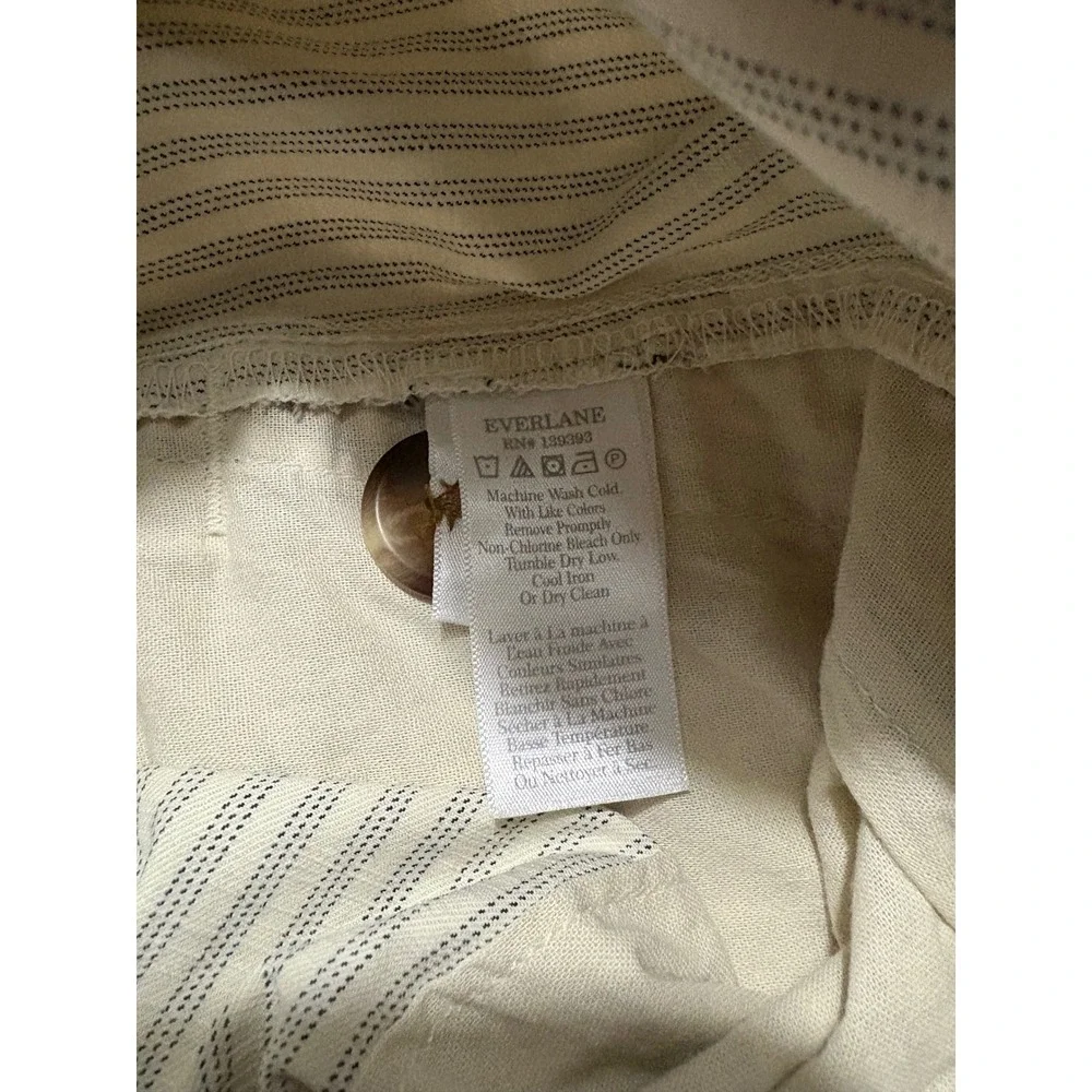 Everlane Womens The Fatigue Apron Jumpsuit Stripe Size‎ 4